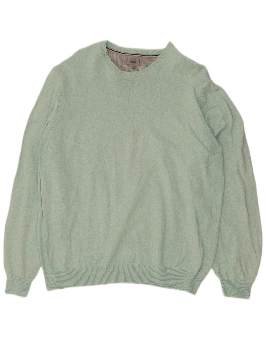 Marks & Spencer Herren-Pullover mit Rundhalsausschnitt, reguläre Passform, XL, Blau