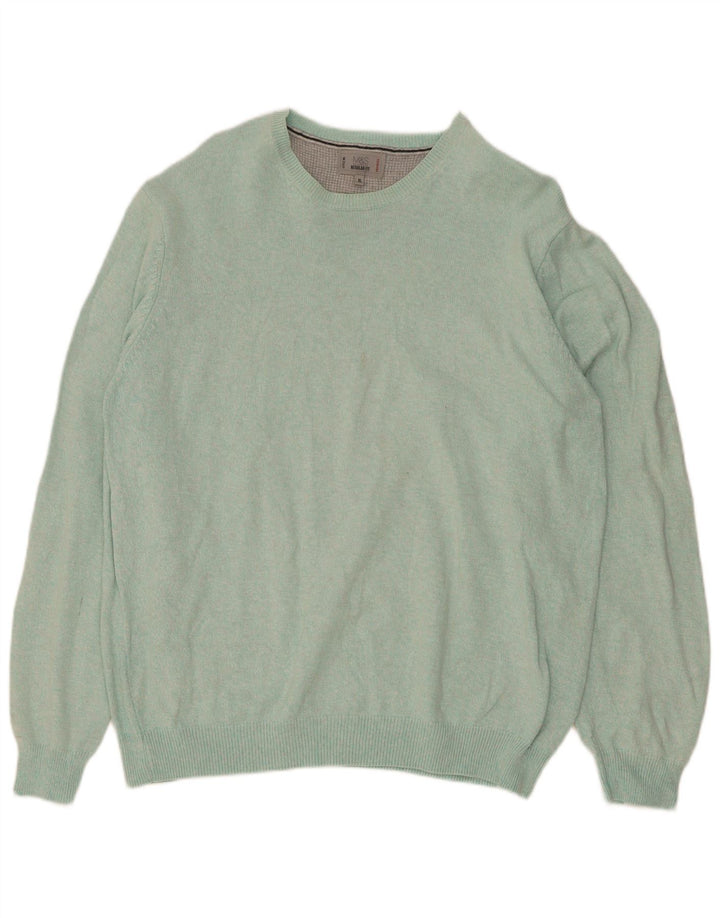 Marks & Spencer Herren-Pullover mit Rundhalsausschnitt, reguläre Passform, XL, Blau
