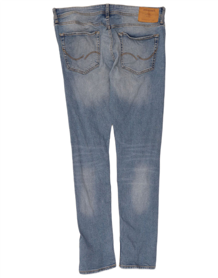 JACK & JONES Herren Liam Distressed Skinny Jeans W34 L32 Blau
