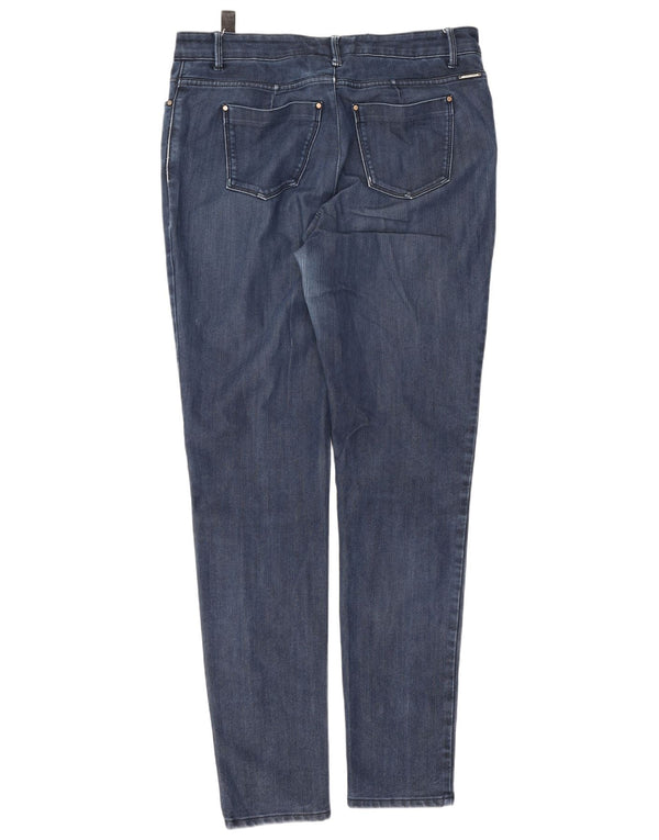 Marks & Spencer Damen Skinny Jeans UK 16 Large W34 L31 Marineblau Elastan