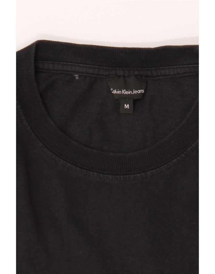 Calvin Klein Jeans Mens Graphic T-Shirt Top Medium Black