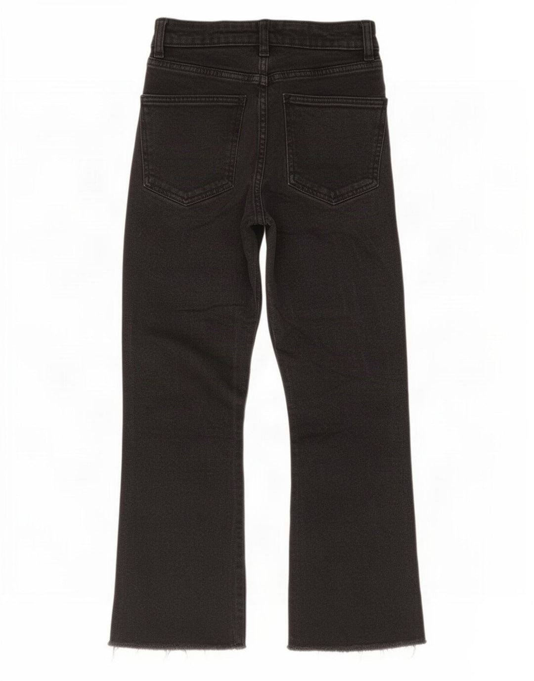 Zara Damen Crop Bootcut Jeans EU 36 XS W26 L23 Schwarz