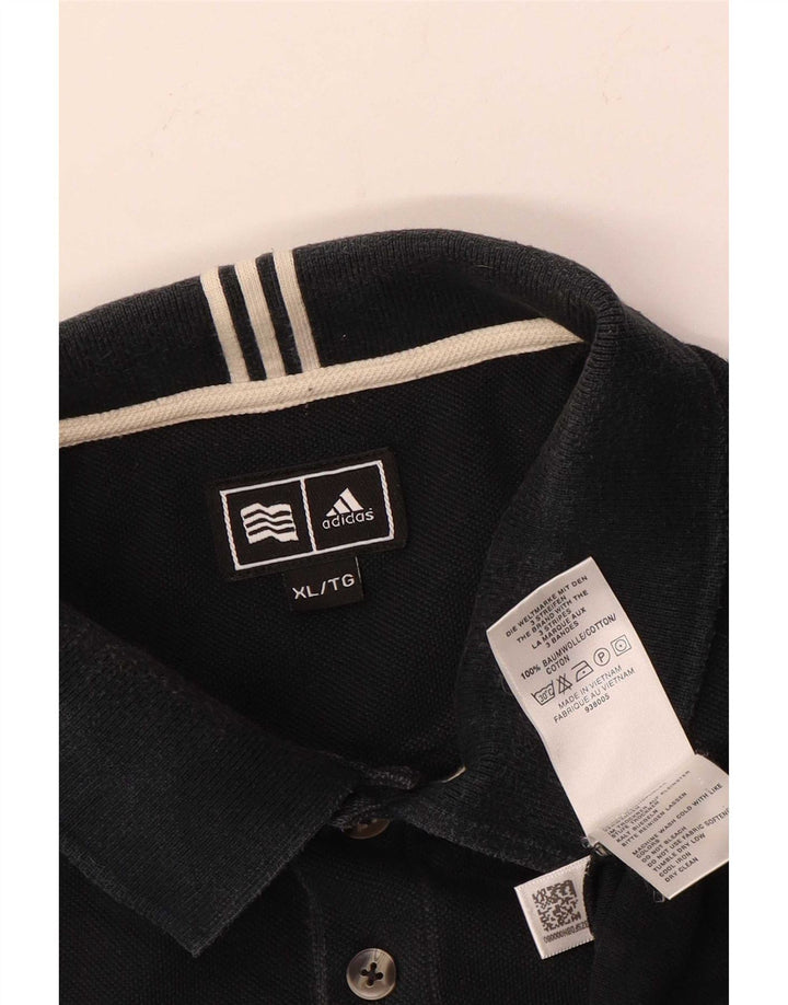Adidas Herren Poloshirt XL Schwarz Baumwolle