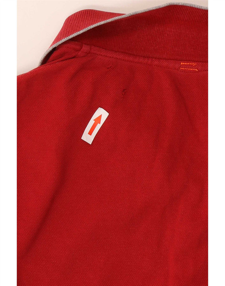 Sun68 Herren-Langarm-Poloshirt 2XL, rote Baumwolle