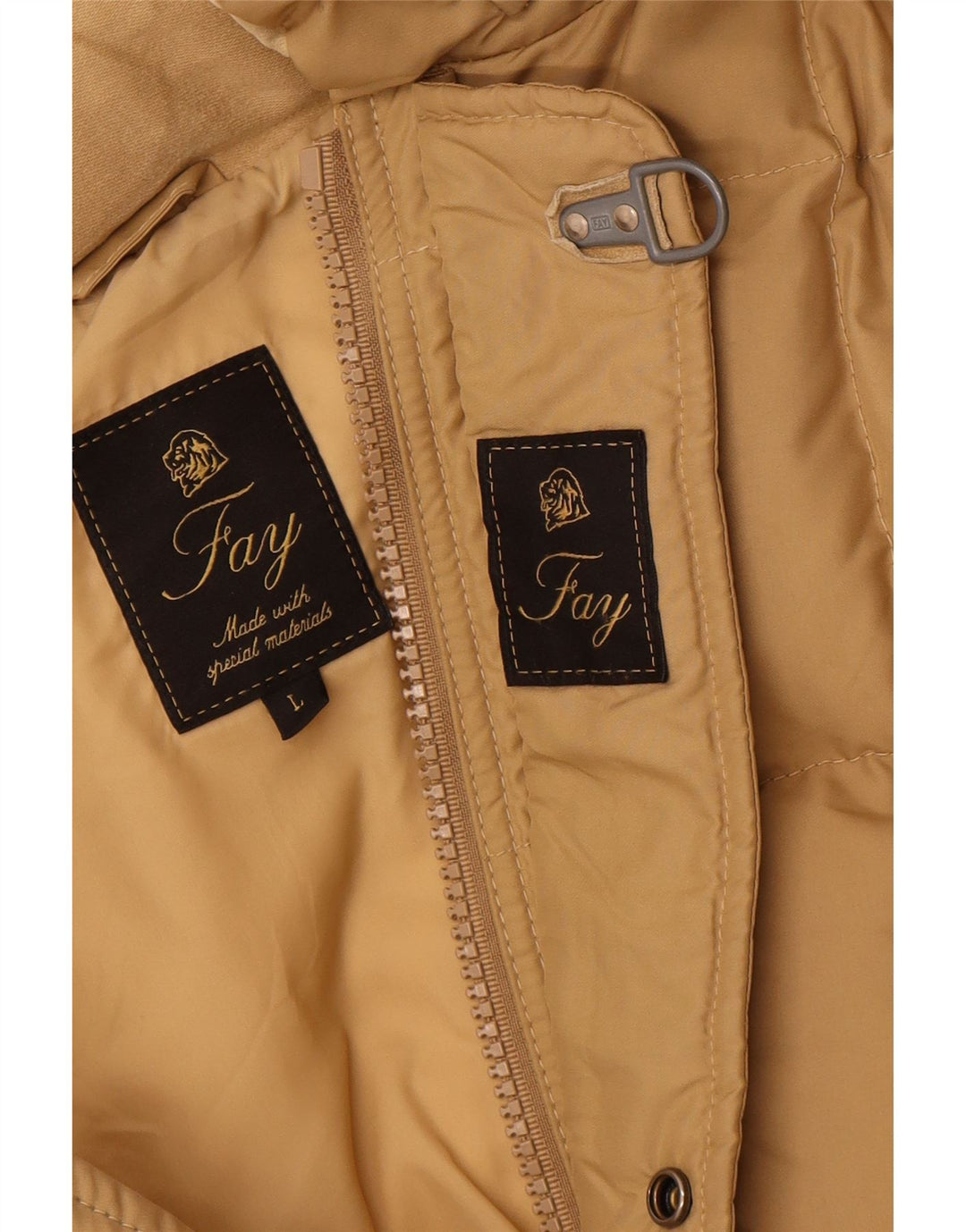 FAY Mens Padded Jacket UK 40 Large Beige