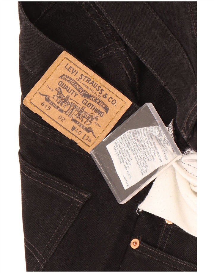 Levi's Herren 615 Straight Jeans W40 L31 Schwarze Baumwolle