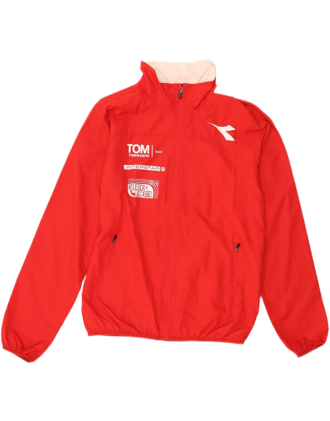 DIADORA Grafische Regenjacke für Herren, UK 36, Größe S, Rot, Polyester