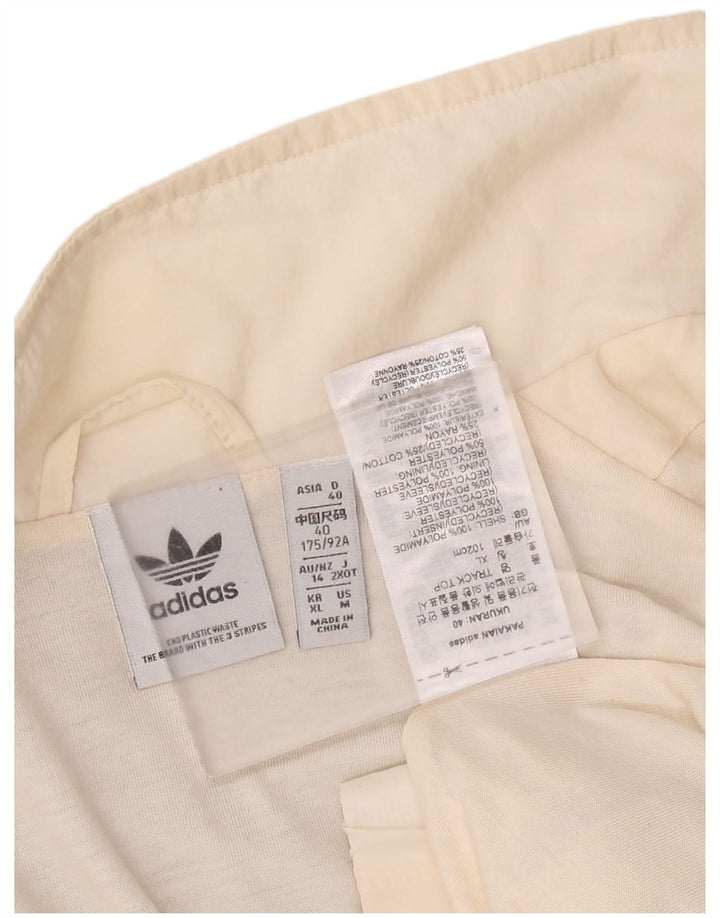 Adidas Damen Graphic Trainingsanzug Top Jacke UK 14 Large Off White Polyamid