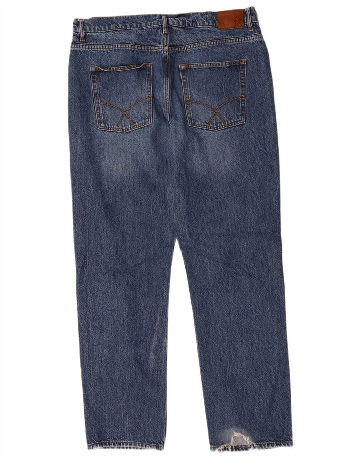 Crew Clothing Herren Straight Jeans W36 L32 Blau