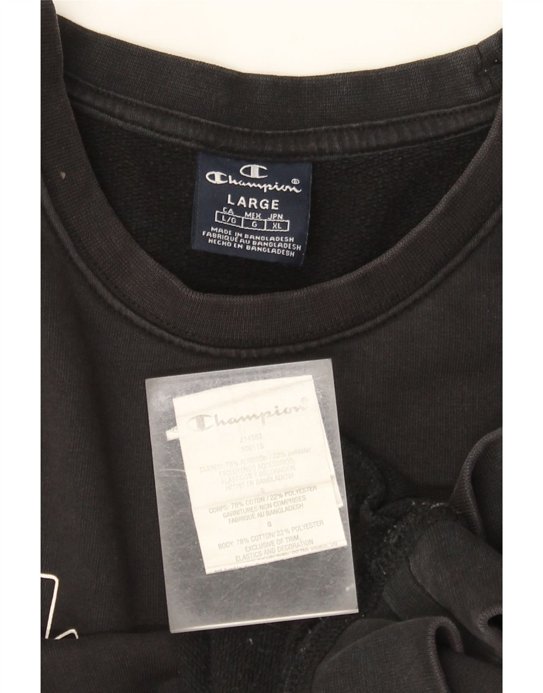 Champion Herren-Sweatshirt mit Grafik, groß, aus schwarzer Baumwolle