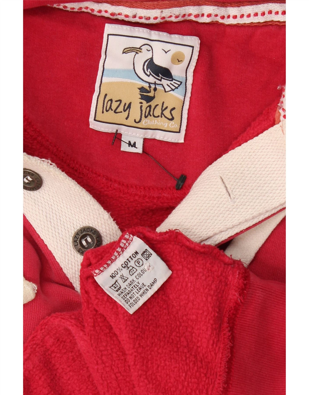 VINTAGE Herren-Kapuzenpullover mit Grafik, mittelrote Baumwolle