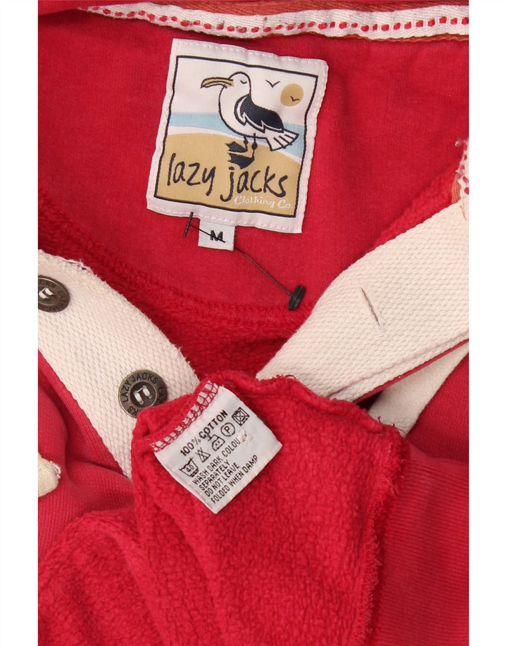 VINTAGE Herren-Kapuzenpullover mit Grafik, mittelrote Baumwolle