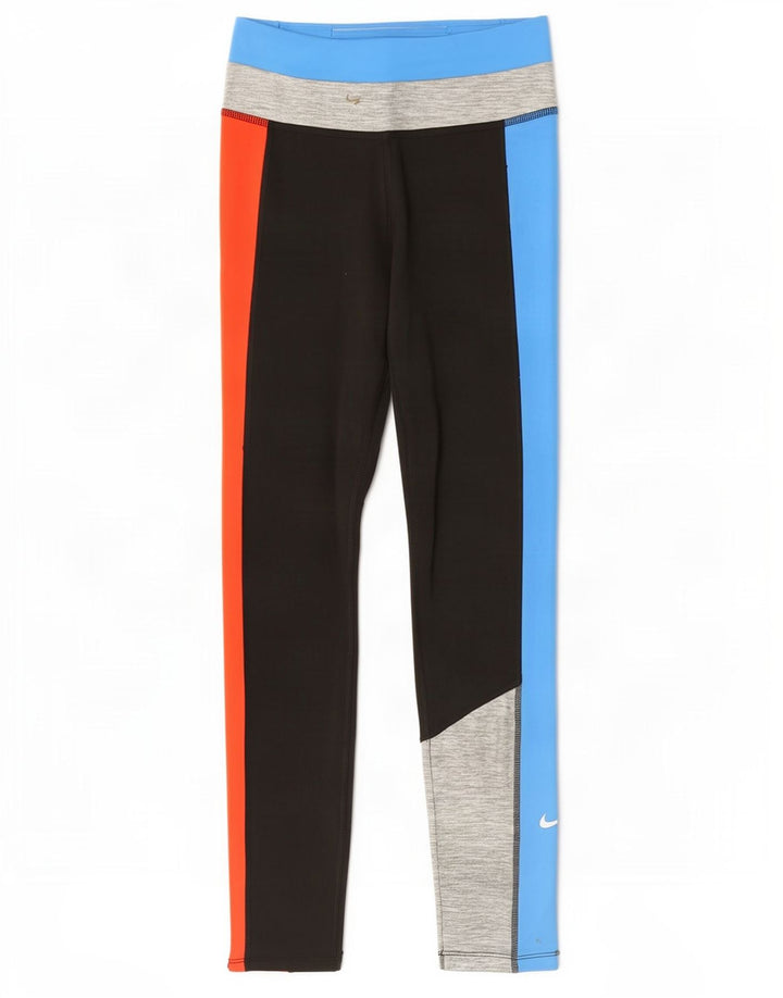 Nike Dri-Fit-Leggings für Damen, UK 10, Größe S, mehrfarbig, Farbblock