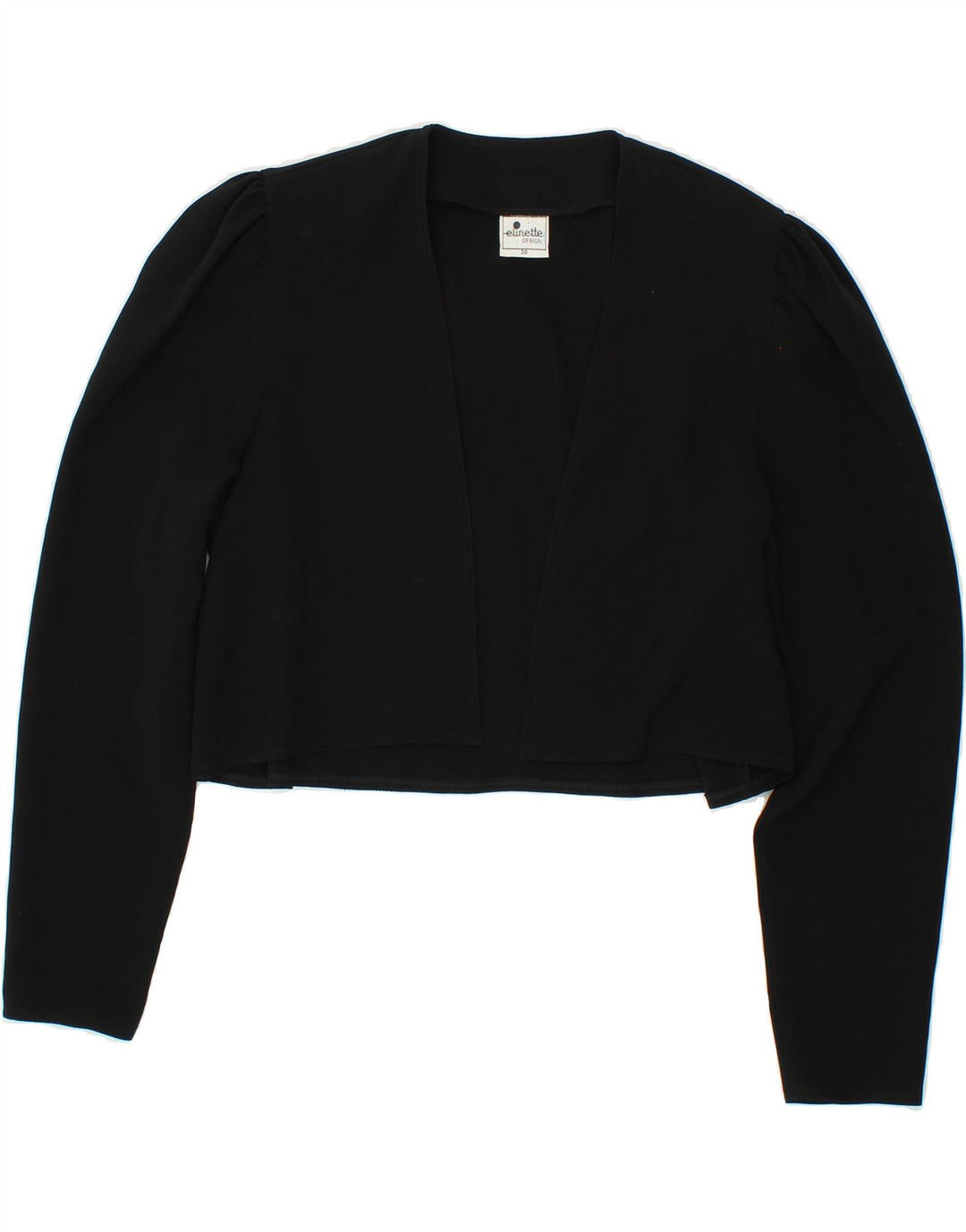 ELINETTE Womens Bolero Top EU 36 Small Black Polyester Vintage Elinette and Second-Hand Elinette from Messina Hembry 