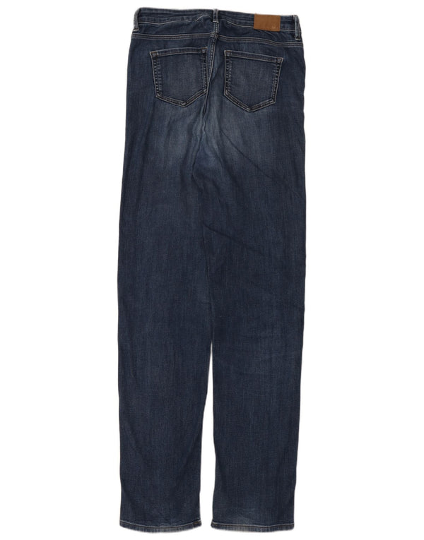 Marks & Spencer Damen The Sophia Straight Jeans UK 10 Small W30 L33 Blau