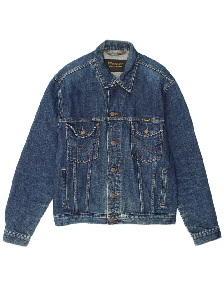 Wrangler Herren Jeansjacke UK 38 Mittelblaue Baumwolle