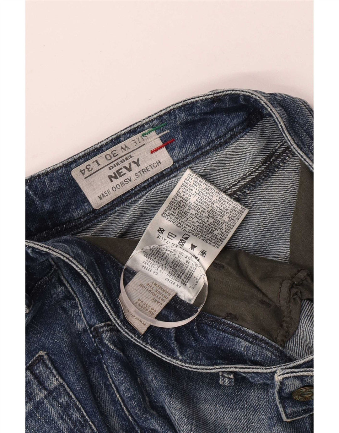 Diesel Damen Nevy Slim Jeans W30 L34 Blaue Baumwolle