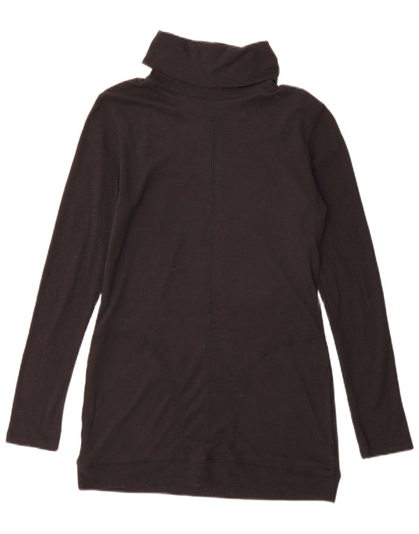 Marks & Spencer Damen Longline-Pullover mit Rollkragen, Gr. 10, Größe S, Schwarz