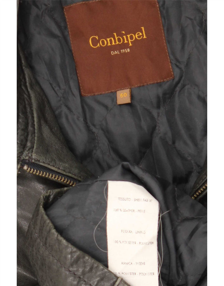 Conbipel Damen Bikerjacke IT 54 2XL Schwarzes Leder