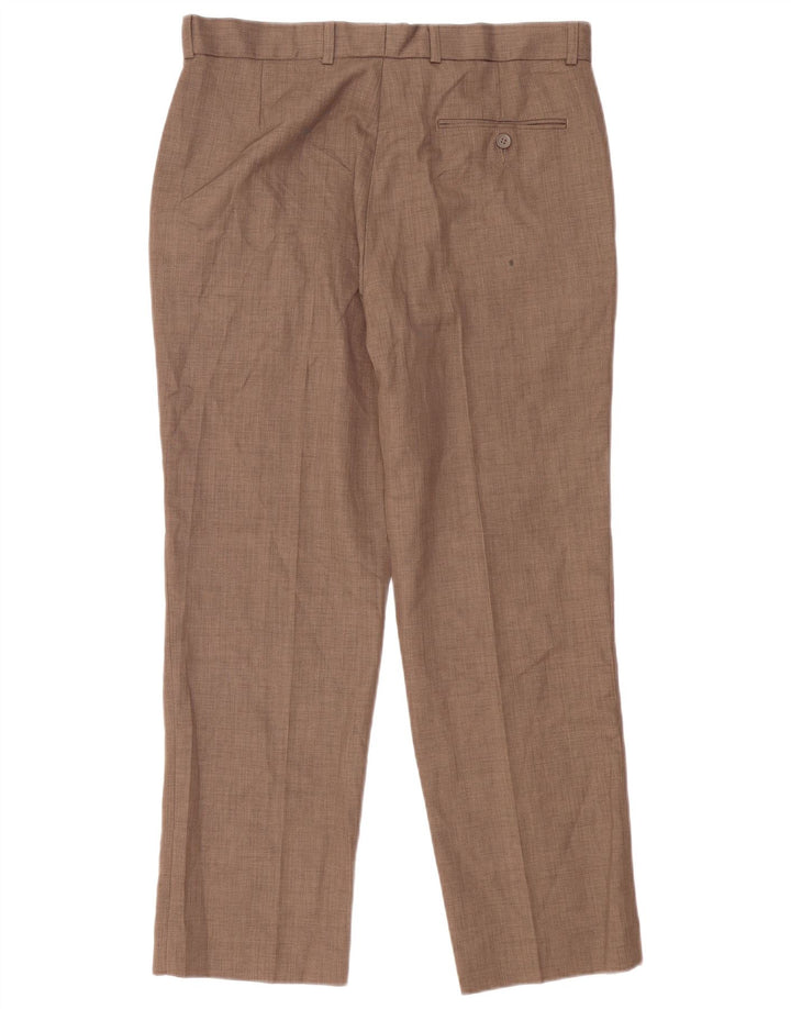 James Pringle Gerade Herren-Anzughose W34 L29 Braunes Polyester