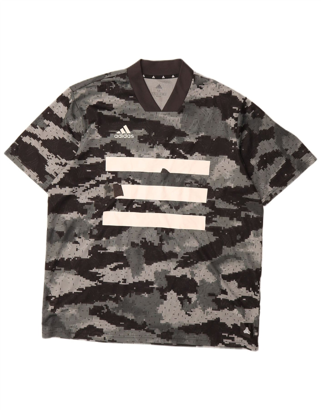ADIDAS Herren Grafik-T-Shirt-Oberteil Mittelgraues Camouflage-Polyester