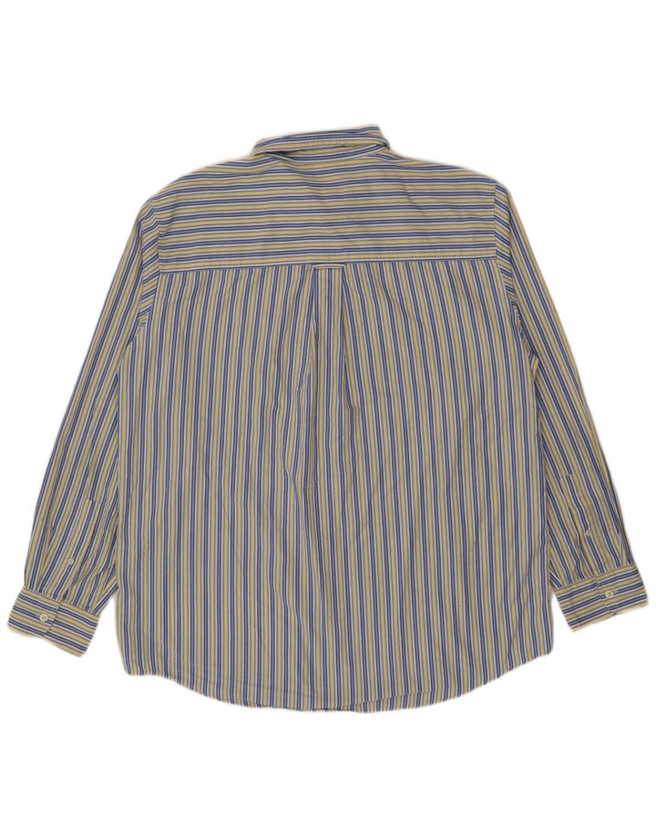 Chaps Herren-Hemd aus pflegeleichter Baumwolle, groß, blau gestreift