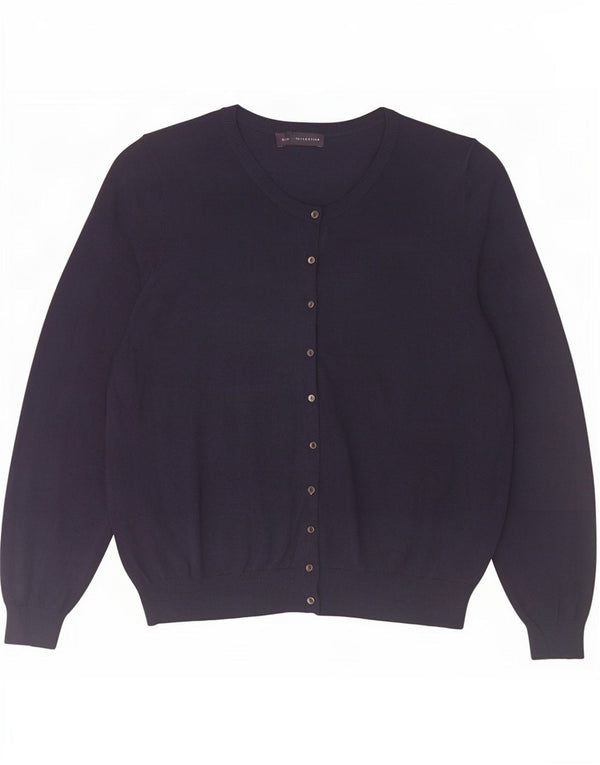 Marks & Spencer Damen-Cardigan-Pullover UK 22 3XL Marineblaue Viskose