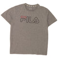 Fila Herren Grafik-T-Shirt-Oberteil 2XL Grau meliertes Polyester