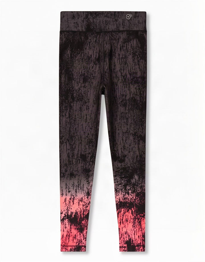 Puma Damen Leggings UK 14 Large Schwarz Tie Dye Polyester