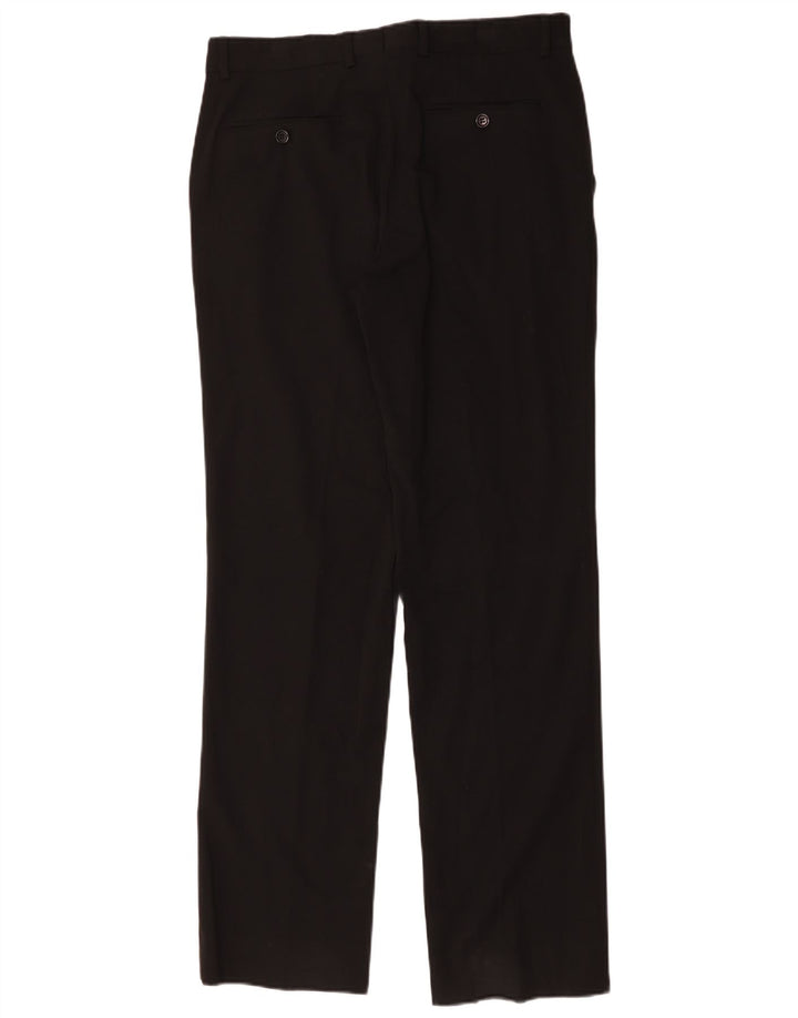Gerade Anzughose für Herren von Zara, EU 42, Größe L, W34, L34, Schwarz, Polyester