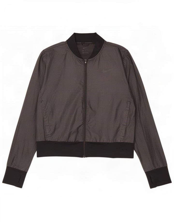 Nike Damen-Trainingsanzugoberteil mit Grafik, Größe UK 14, Mittelschwarz, Polyester