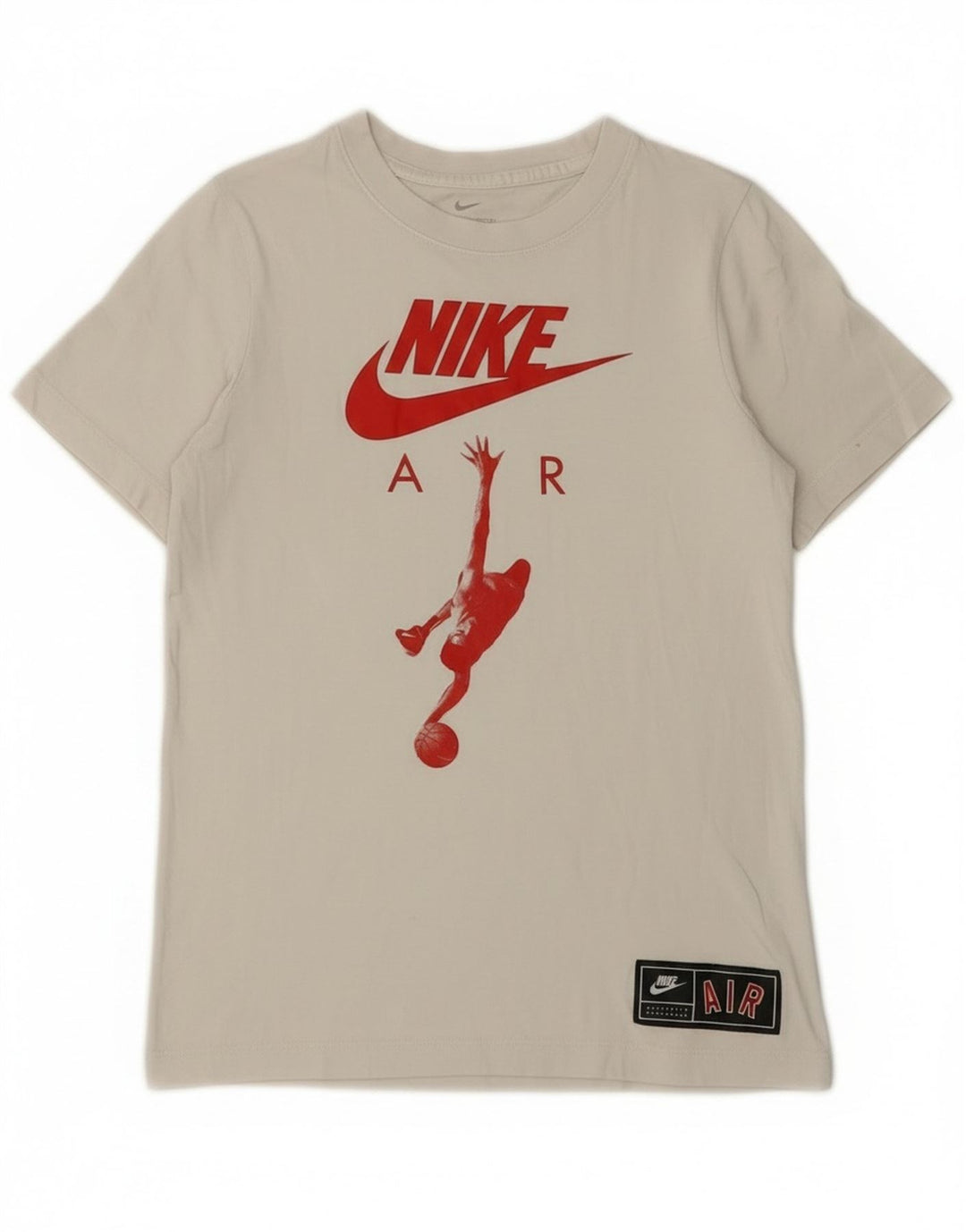 Nike Jungen-T-Shirt mit Grafik, mittelgroß, weiße Baumwolle, 10–11 Jahre