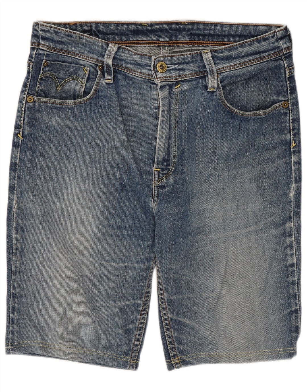 Levi's Damen-Jeansshorts, W32, groß, blaue Baumwolle