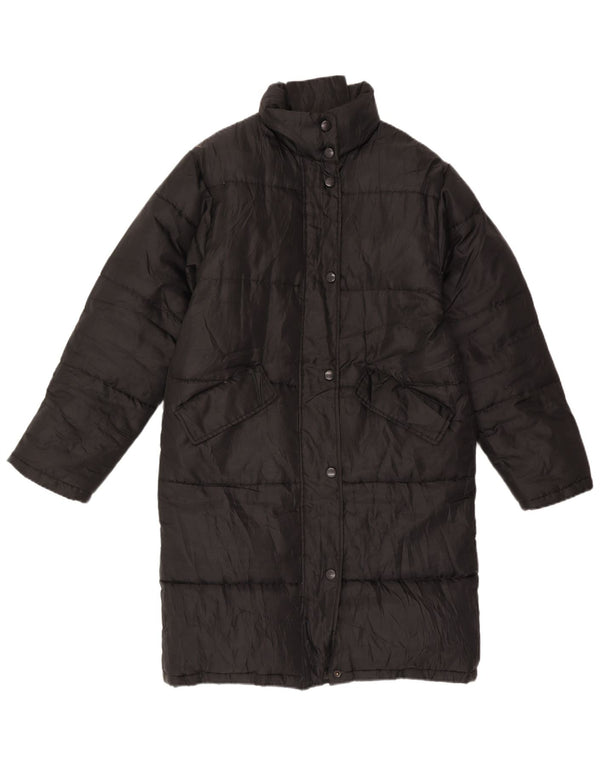 Sasch Damen Übergroßer gepolsterter Mantel UK 10 Small Schwarz