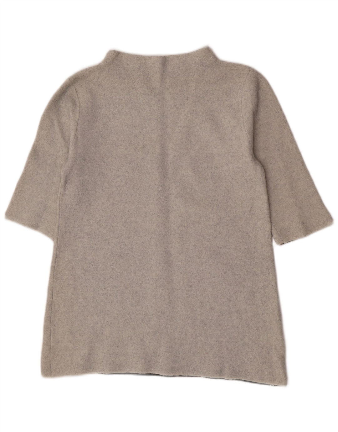 Toast Damen-Pullover mit Rollkragen, kurzärmelig, UK 14, mittelgraue Wolle