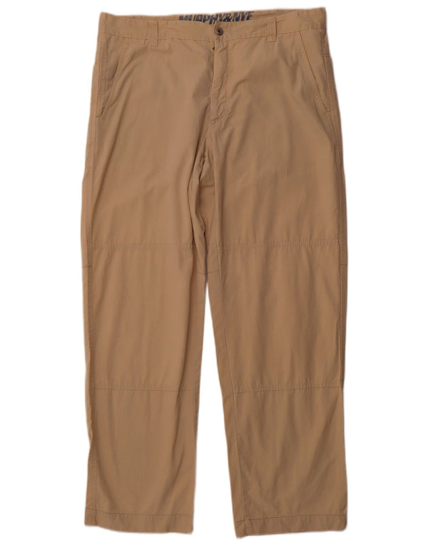MURPHY & NYE Herren Sailwear Straight Chino Hose W38 L31 Beige Baumwolle