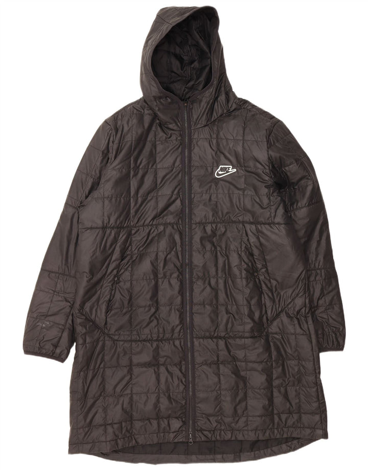 NIKE Herren-Mantel mit Kapuze, gepolstert, UK 42, XL, Schwarz, Polyester
