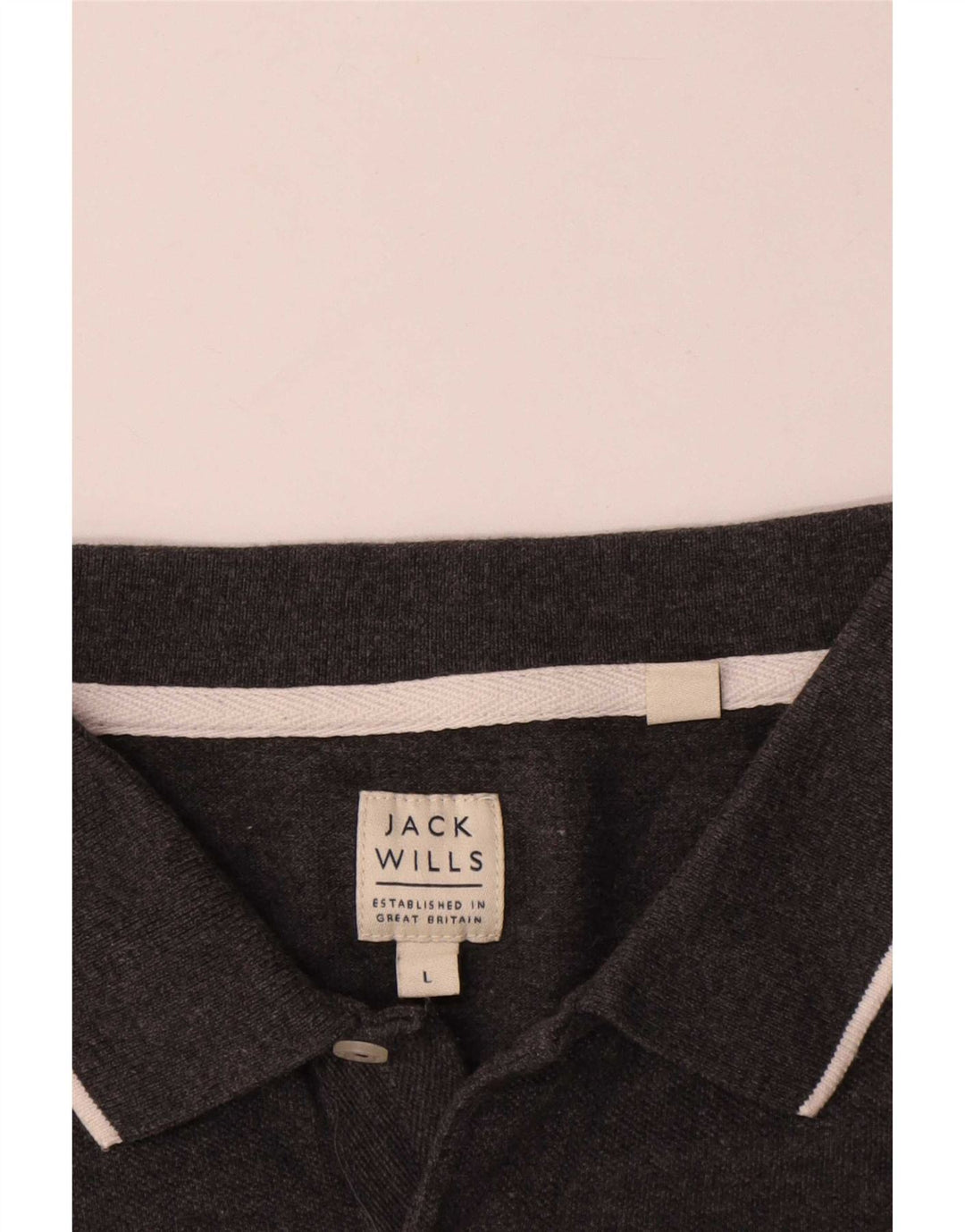 Jack Wills Herren-Poloshirt, große graue Baumwolle