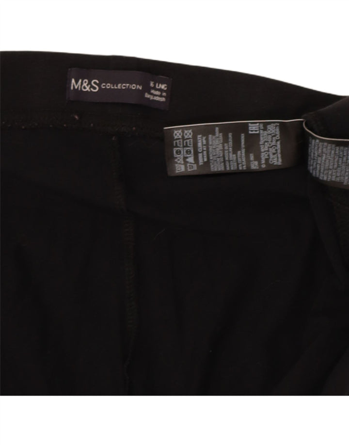Marks & Spencer Damen Leggings UK 16 Große schwarze Baumwolle