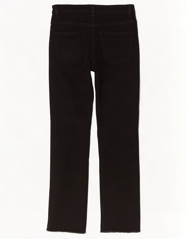 Zara Damen Bootcut-Jeans mit hohem Bund, EU 36, XS, B26, L27, schwarze Baumwolle