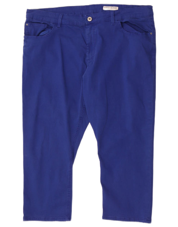 Marks & Spencer Damen Super Skinny Caprihose UK 20 2XL W38 L21 Blau