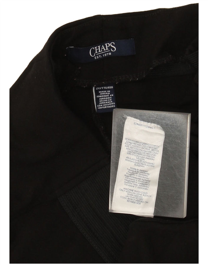 Chaps Damen Leggings UK 20 2XL Schwarz Viskose