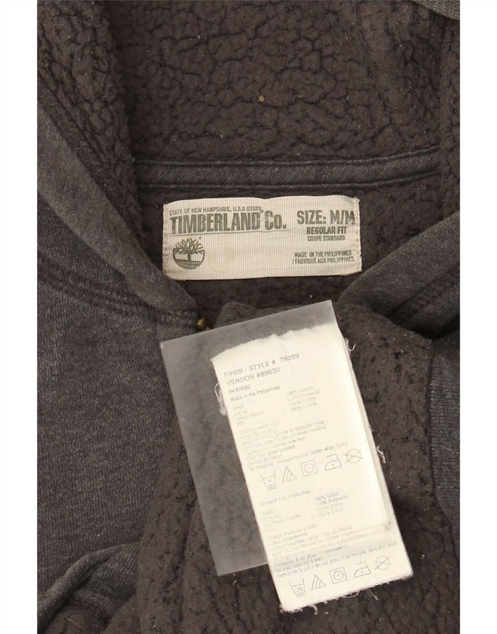 Timberland Herren-Kapuzenpullover mit Reißverschluss, mittelgrau gefleckte Baumwolle