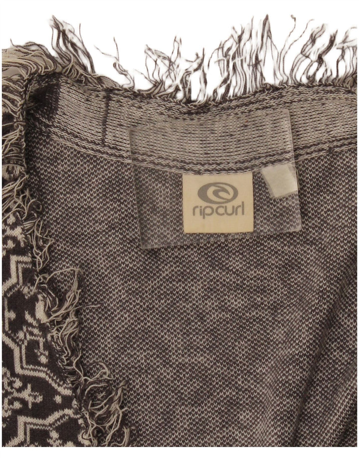Rip Curl Damen-Strickjacke, offen, Gr. 8, Grau, Fair Isle