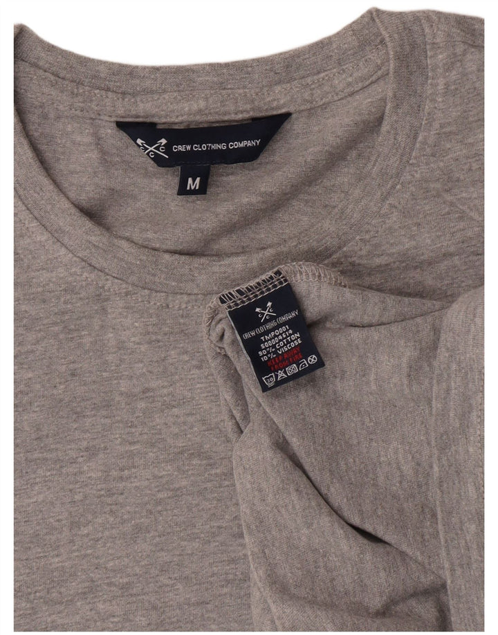 Crew Clothing Herren-T-Shirt aus mittelgrauer Baumwolle