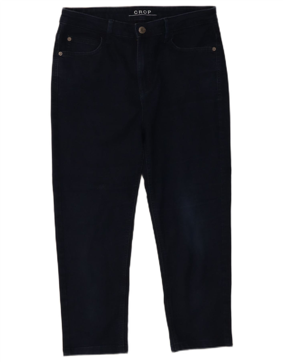 Marks & Spencer Damen-Cropped-Jeans UK 12 Medium W32 L21 Marineblaue Baumwolle