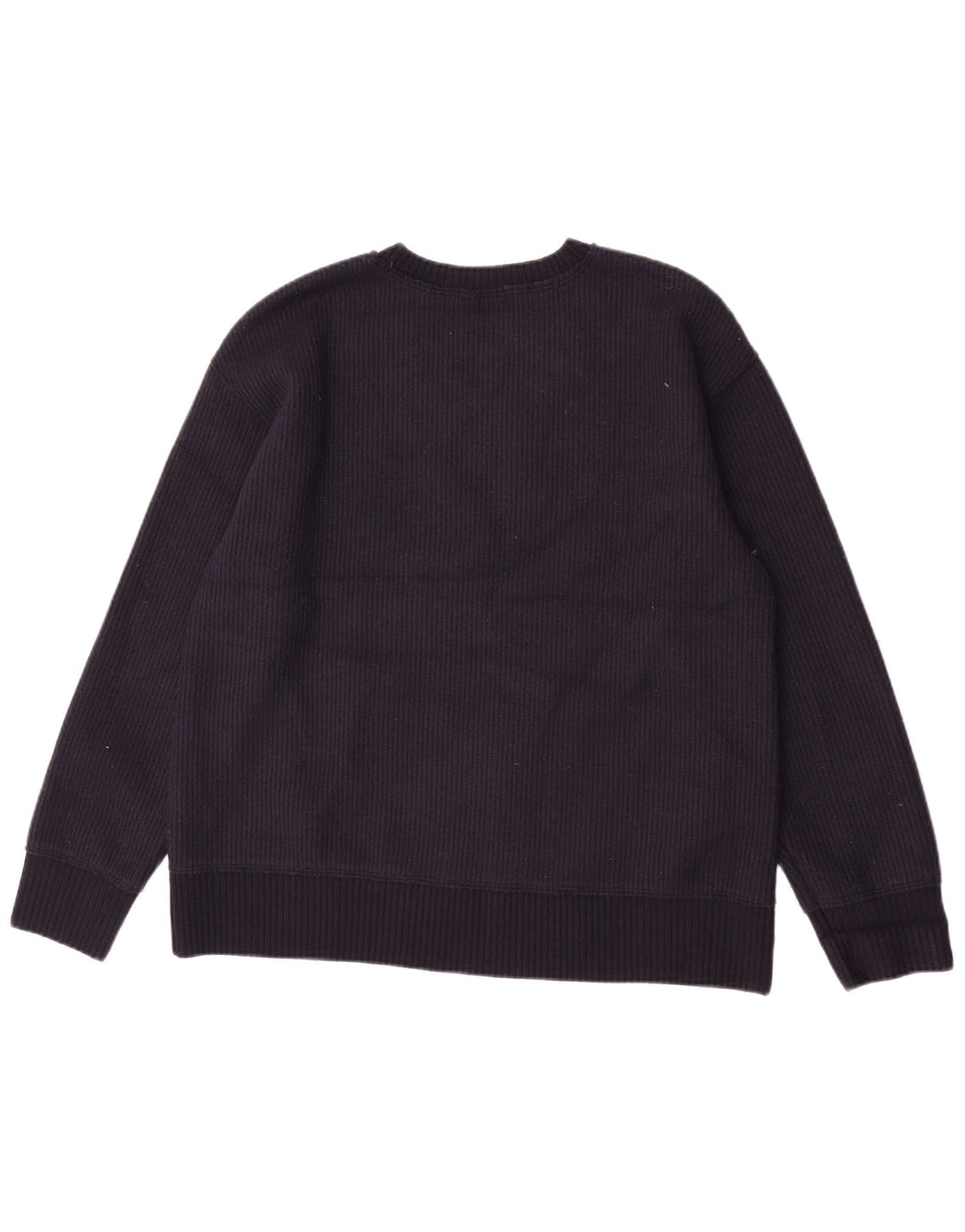 Zara Damen-Pullover mit Rundhalsausschnitt, UK 14, mittlere marineblaue Viskose