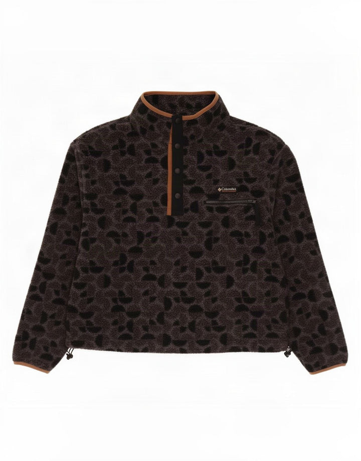 Columbia Damen-Oversize-Fleecepullover, Größe 40, groß, grau, geometrisch