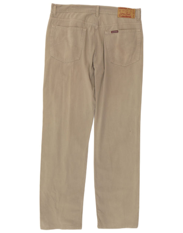 Carrera Herren gerade Freizeithose IT 52 XL W36 L32 Beige Baumwolle