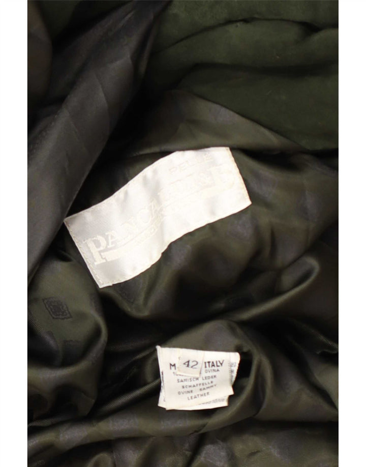Pancaldi & B Damen Zweireihige Wildlederjacke IT 42 Medium Khaki